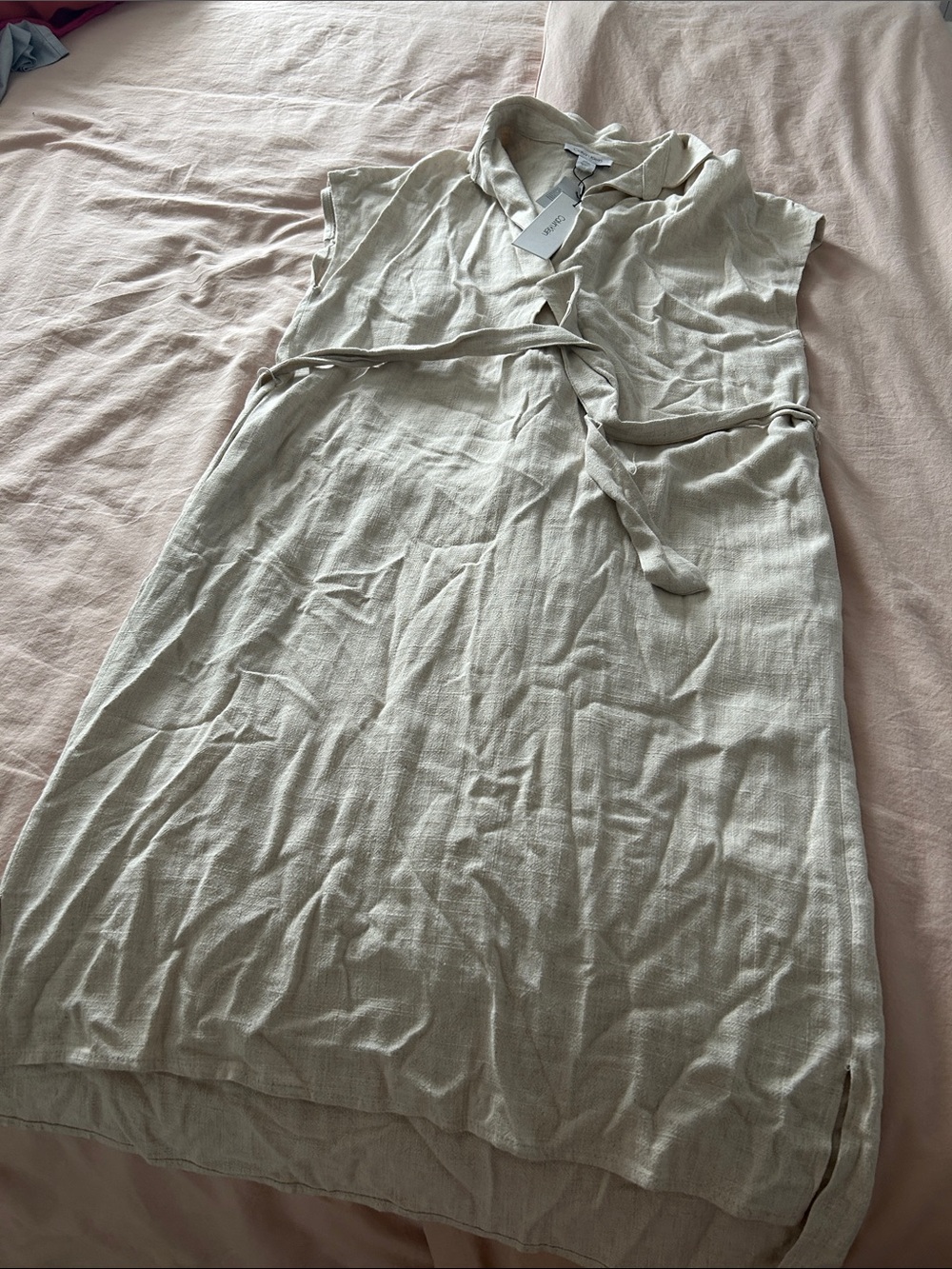 Calvin Klein Light Beige Maxi Dress with Belt